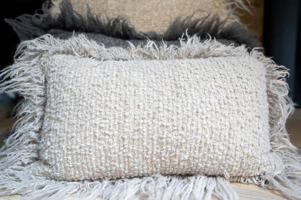 Bubley Natural/White Lumbar Pillow