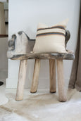 White Teak Root Bench
