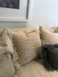 Fuzzy Pillow - Natural & White