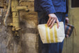 Mustard Stripe Pouch